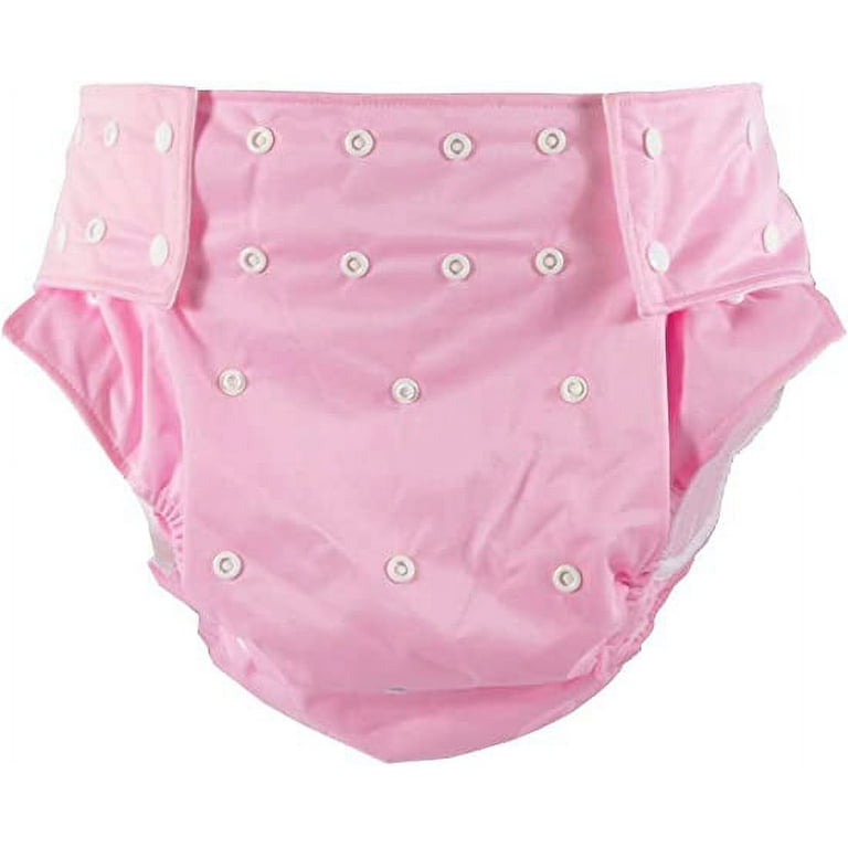 CutiePlusU Adult Cloth Diaper Washable Adult Pocket Nappy Cover Adjustable  Reusable Breathable Leak Free Pink