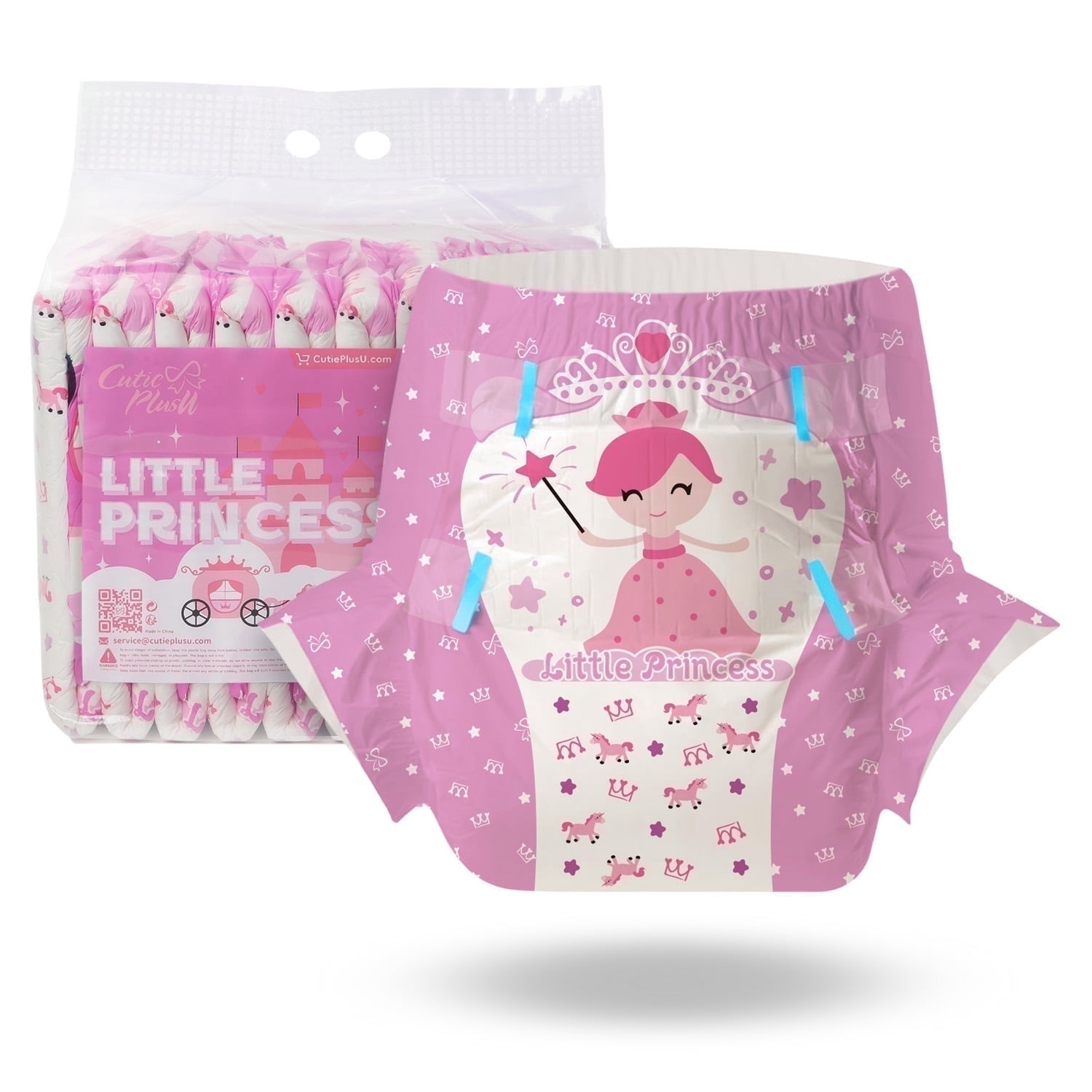CutiePlusU, Adult Diapers, 2 Pieces, Overnight Absorbency