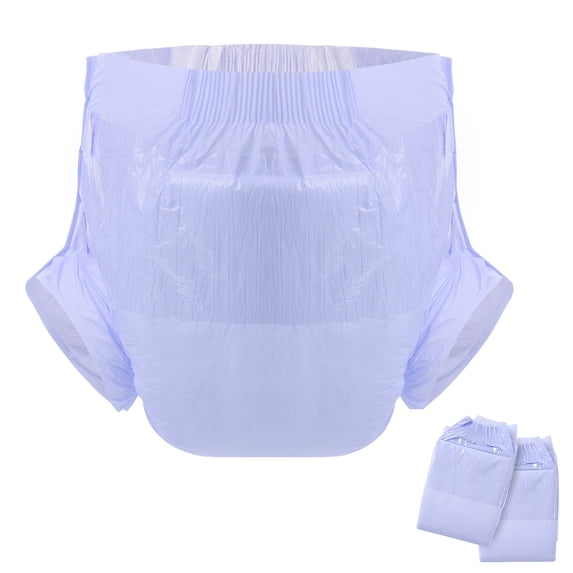 CutiePlusU Adult Diapers Heavy Absorption Dry Surface Disposable All Night-Purple 2 Pieces (Medium 28"-38")