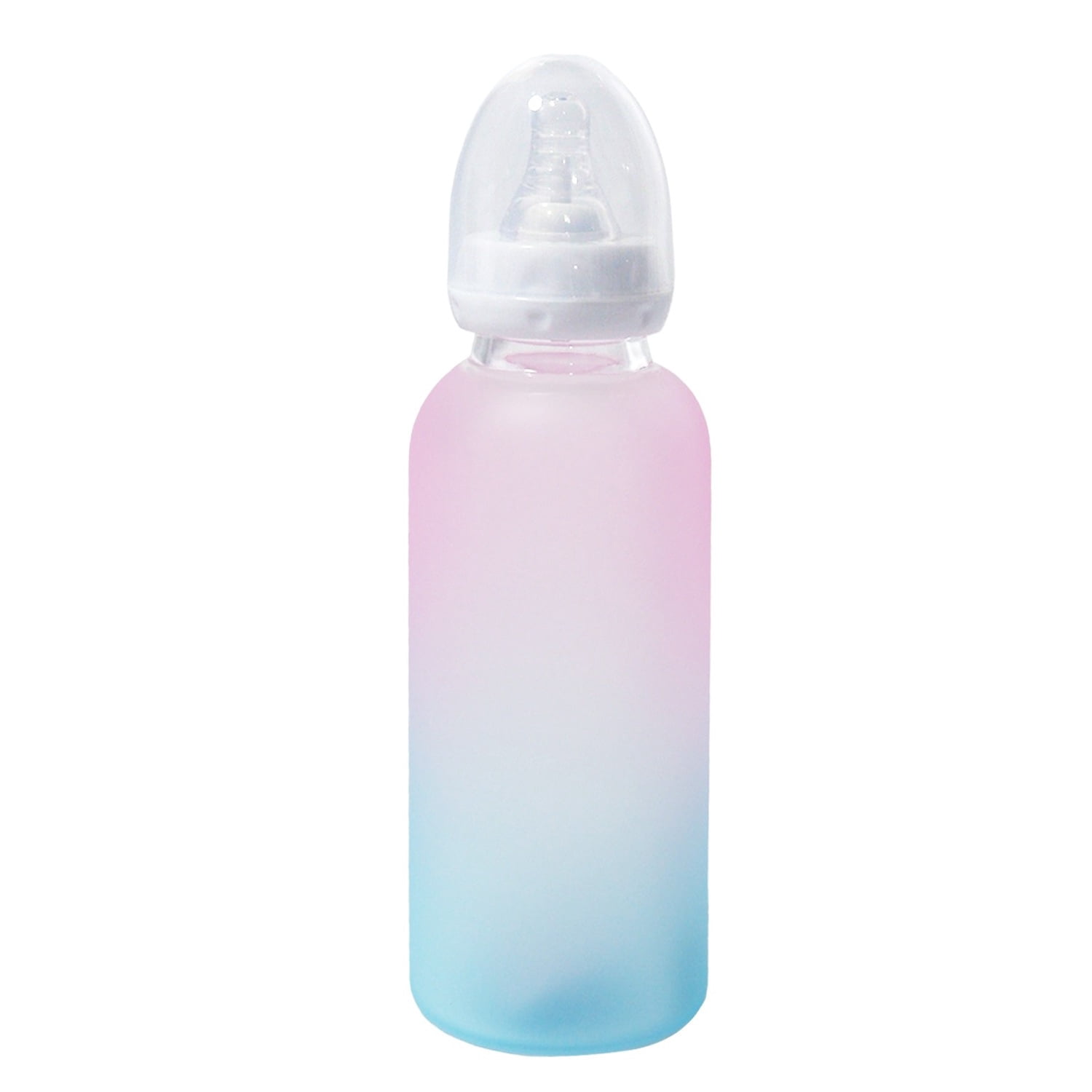 CutiePlusU Adult Glass Feeding Bottle Cute Printed Large Size Baby Bottles 13.5Oz/400ML Dreamy Cloud
