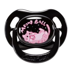 CutiePlusU Adult Sized Pacifier Big Shield Dummy Printed Soother BPA Free Kitty Black