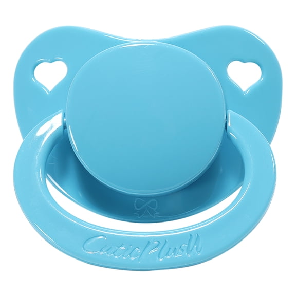 CutiePlusU Adult Sized Pacifier Dummy for Adult Babies Big Shield Blue