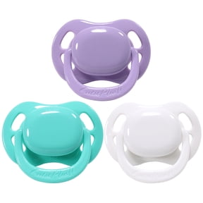 CutiePlusU Adult Sized Pacifier Dummy for Adult Babies-Butterfly Shape Big Shield 3 Pack-Purple, Green, White