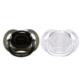 thumbnail image 1 of CutiePlusU Adult Sized Pacifier Dummy for Adult Babies-Crystal Butterfly Shape Big Shield 2 Pack- Black,White, 1 of 5