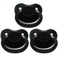 thumbnail image 1 of CutiePlusU Adult Sized Pacifier Dummy for Adult Babies Large Shield - 3 Pack Black, 1 of 5