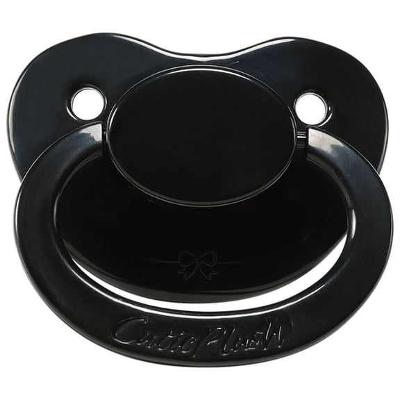 CutiePlusU Adult Sized Pacifier Dummy for Adult Babies-Large Shield Black