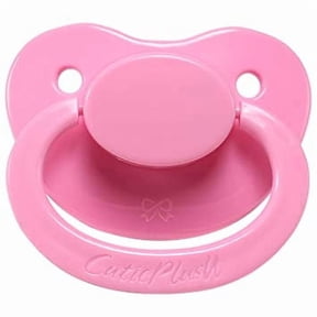 CutiePlusU Adult Sized Pacifier Dummy for Adult Babies-Large Shield Pink