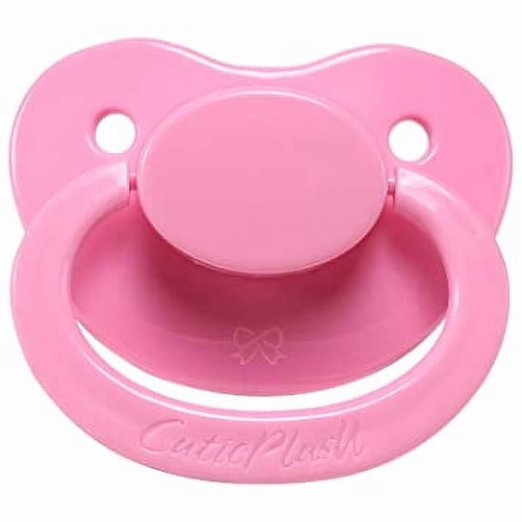 CutiePlusU Adult Sized Pacifier Dummy for Adult Babies-Large Shield Pink
