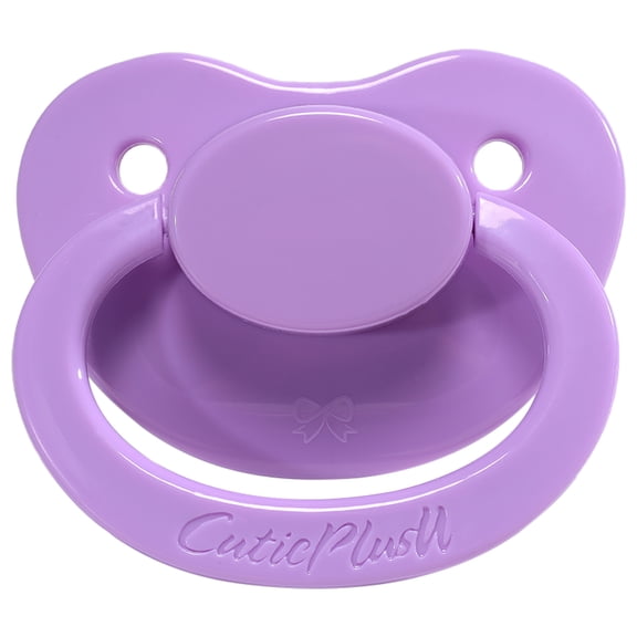 CutiePlusU Adult Sized Pacifier Dummy for Adult Babies-Large Shield Purple