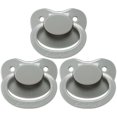 thumbnail image 1 of CutiePlusU Adult Sized Pacifier Large Shield 3 Packs-Gray, 1 of 6