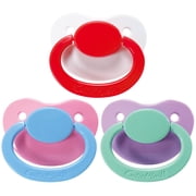 CutiePlusU Adult Sized Pacifier Large Shield 3 Packs-Red Green Blue