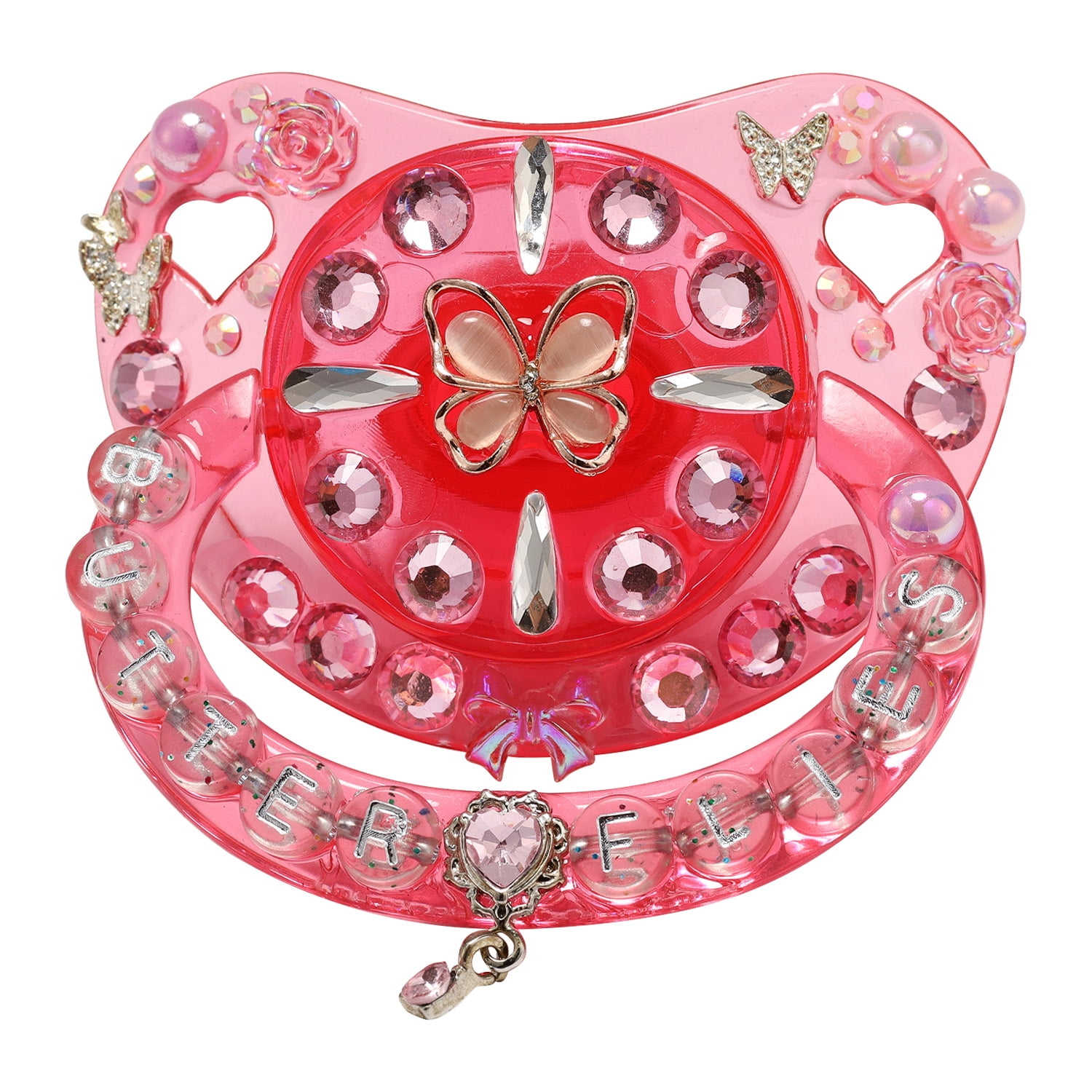 CutiePlusU Adult Sized Pacifier Large Shield Dummy Crystal DIY Handmade