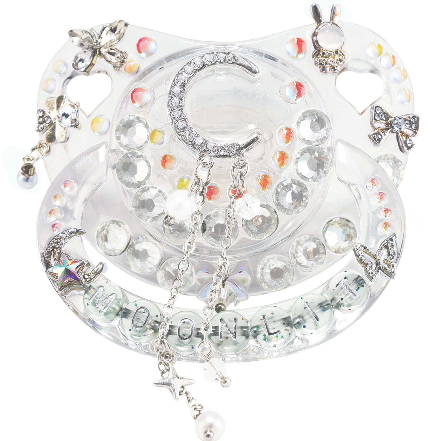 CutiePlusU Adult Sized Pacifier Large Shield Dummy Crystal DIY Handmade