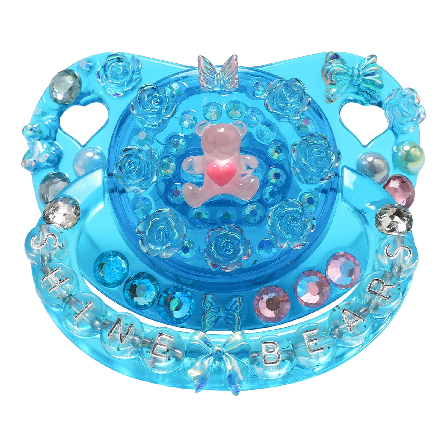 CutiePlusU Adult Sized Pacifier Large Shield Dummy Crystal DIY Handmade