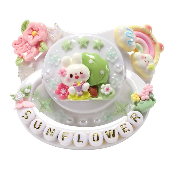 CutiePlusU Adult Sized Pacifier Large Shield Dummy DIY Handmade Soother White