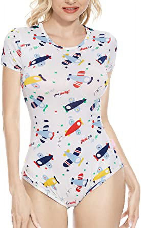 CutiePlusU Maid Bodysuit | Baumwolle Strampler Mit Knopf Im Schritt | Cosplay Pyjama