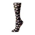 thumbnail image 1 of Cutieful Compression Socks Sheer Color: Crazy Cats, Size: OS, 1 of 2