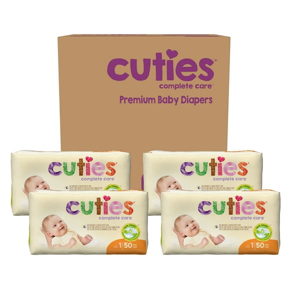 Cuties CR1001 Baby Diapers-Size 1-200/Case