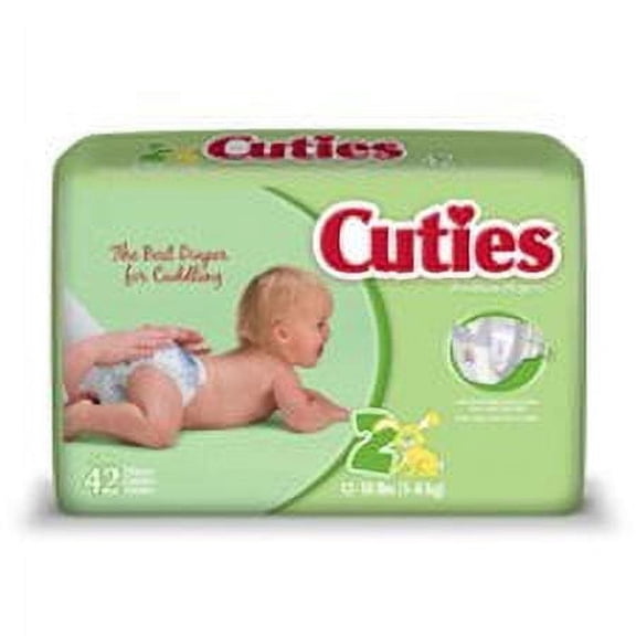 Cuties CR2001 Size 2 Baby Diapers 168/Case