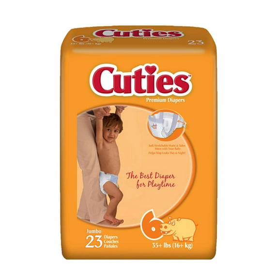Cuties CR6001 Size 6 Baby Diapers-92/Case