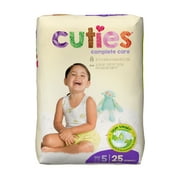 Cuties Complete Care Baby Diapers Tab Closure Size 5 Disposable Heavy Absorbency, Bag of 25