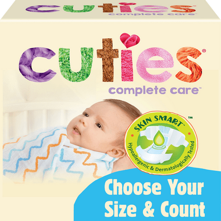 Cuties Hypoallergenic Skin Smart Baby Diapers, Size Newborn, 108 Count