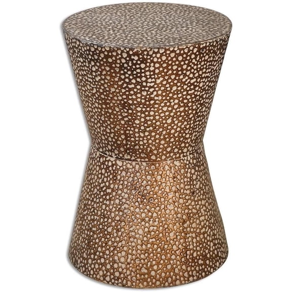 Cutler 14" Wide Antiqued Copper Bronze Modern Accent Table