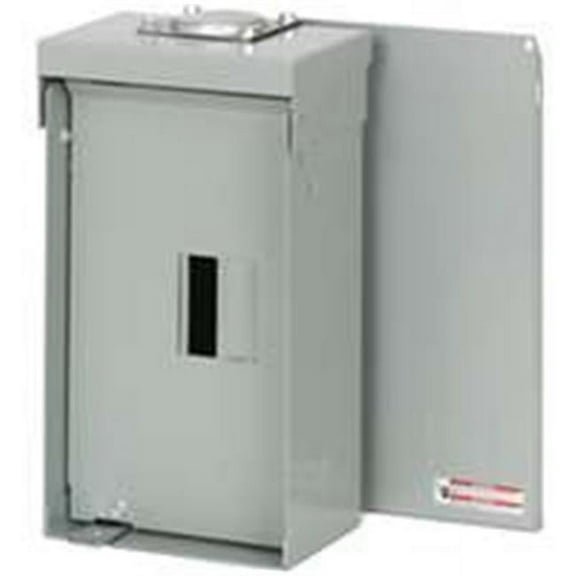 Cutler-Hammer 125A Enclosed Main Lug Panel - Gray - 2 Spaces 4 Poles