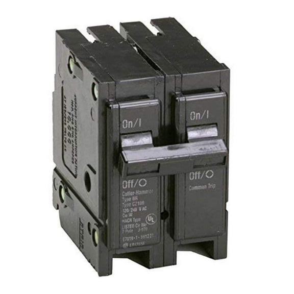 Cutler-Hammer BR2125 Type BR Circuit Breaker, 120/240 VAC, 125 A, 10 kA, 2 Poles, Thermal Magnetic Trip