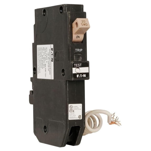 Cutler Hammer CH Breaker 20A GFCI - Single Pole 120V Self-Test Ground Fault Circuit Interrupter - Type CH for Load Centers - 10kA Interrupting Capacity