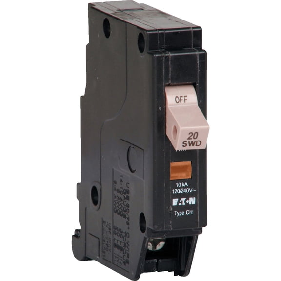 Eaton Cutler Hammer CH120 Circuit Breaker, 1-Pole 20-Amp — Heavy-Duty Construction, Professional Use