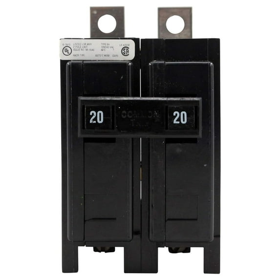 Cutler-Hammer Cutler Hammer BAB2020 20A 2 Pole Circuit Breaker, Color