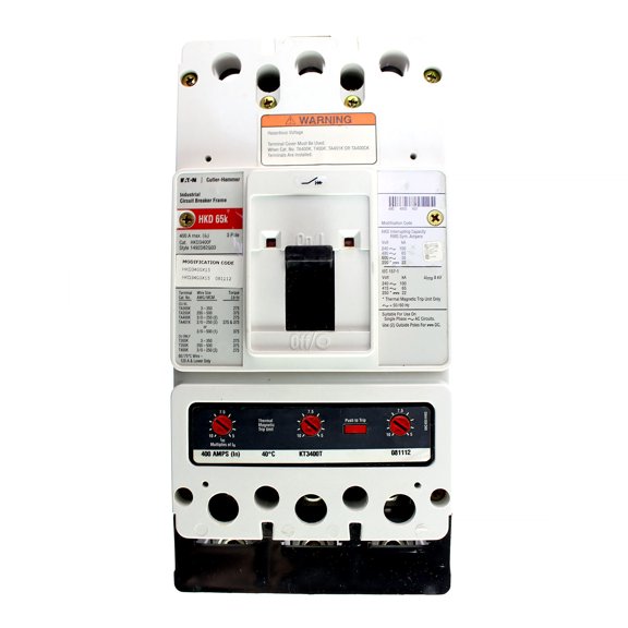 Cutler Hammer Eaton HKD3400F Circuit Breaker HKD Frame, 400A, 3-Pole, 240V
