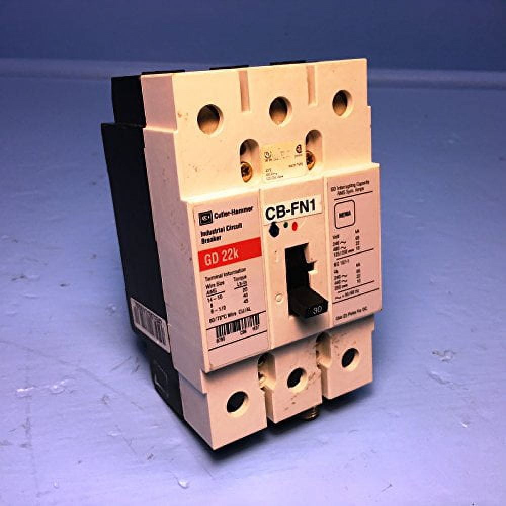 Cutler Hammer GD3030 3 Pole 30 Amp 480v 22k Circuit Breaker GD