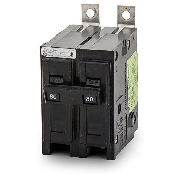 Cutler-Hammer QuickLag QBHW2080 Type QBHW Thermal Magnetic Miniature Circuit Breaker, 120/240 VAC, 80 A, 2 Poles