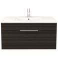 thumbnail image 1 of Cutler Kitchen & Bath FV DW36 20 x 36 x 18.11 in. Single Drawer Wall Hung Vanity with Top, Driftwood, 1 of 7