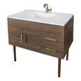 thumbnail image 1 of Cutler Kitchen and Bath Garland 36" Wood/Granite Bathroom Vanity in Brown/White, 1 of 5