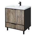 thumbnail image 1 of Cutler Kitchen and Bath London 36" Wood/Cultured Marble Bathroom Vanity in Black, 1 of 5