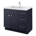 thumbnail image 1 of Cutler Kitchen and Bath Manhattan 36" Wood/Marble Bathroom Vanity in Blue, 1 of 5