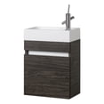thumbnail image 1 of Cutler Kitchen and Bath Piccolo 18" Space Saver Wood Bathroom Vanity in Walnut, 1 of 6