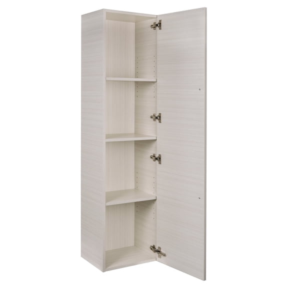 Cutler Kitchen and Bath Silhouette Modern Wood/Metal Linen Tower in Aria Oak