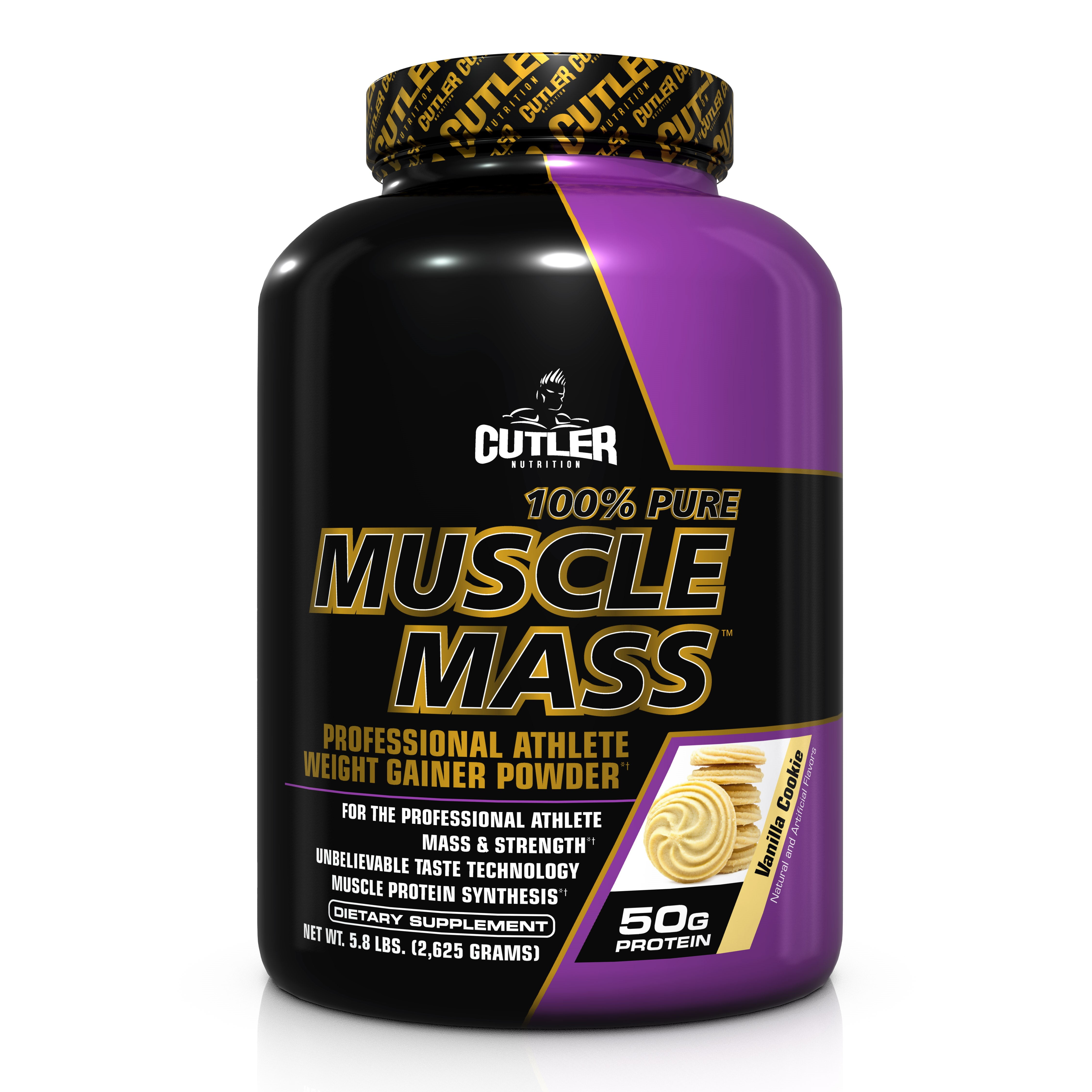 Cutler Nutrition Muscle Mass Professional Weight Gainer Powder Vanilla  Flavor 5.8 lbs