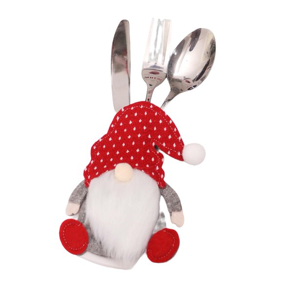 Cutlery Cover Bag Creative Shape Adorable Appearance Delicate Texture Wear Resistant Multipurpose Decorative Fabric Fork Cover Bag Xmas Dining Table Ornament for Home