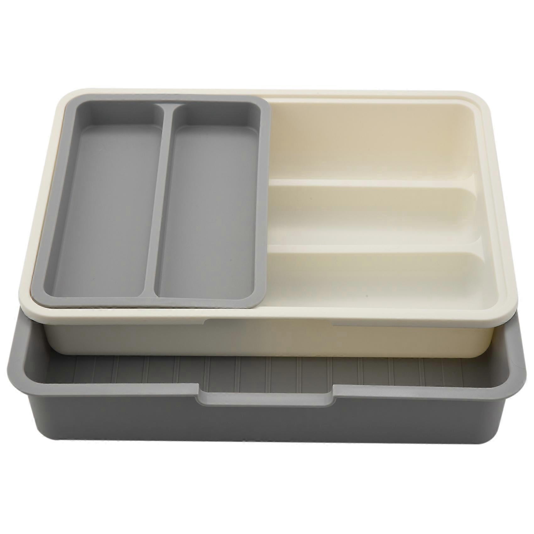 Cutlery Drawer Tray Expandable Adjustable Utensil Drawer for Kitchen Utensil Organizer Multi- Stora