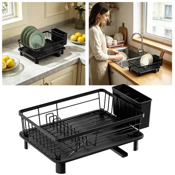 Cutlery Drying Rack - Metal Utensil Drainer | Cutlery Drainer for Sink | Drying Rack Holder | Kitchen Drying Basket | Spoon Knife and Fork Storage Basket for Home Kitchen