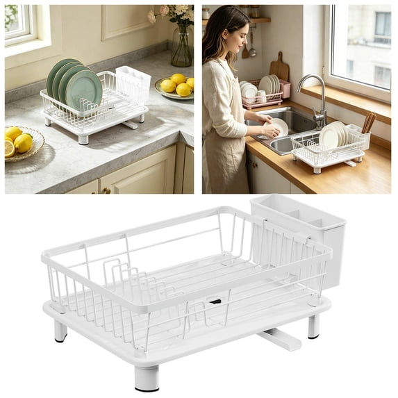 Cutlery Drying Rack - Metal Utensil Drainer | Cutlery Drainer for Sink | Drying Rack Holder | Kitchen Drying Basket | Spoon Knife and Fork Storage Basket for Home Kitchen