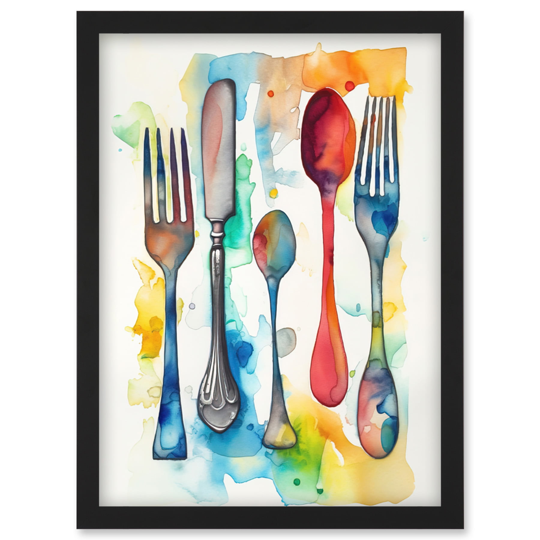 fork and spoon art prints