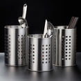 thumbnail image 1 of Cutlery Organizer, Stainless Steel, 5X9 in, Kitchen Countertop Storage, Counter top Organizer Kitchen, Silverware Caddy, 1 Pc, 1 of 4