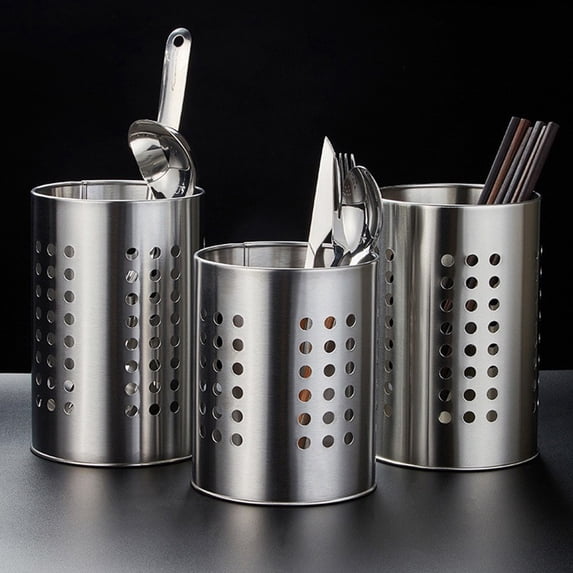 Cutlery Organizer, Stainless Steel, 5X9 in, Kitchen Countertop Storage, Counter top Organizer Kitchen, Silverware Caddy, 1 Pc