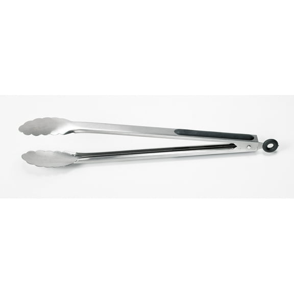 Cutlery-Pro Locking Tongs, Cat Cora Approved,18/8 Stainless Steel with Silicone Handles, 16-Inches